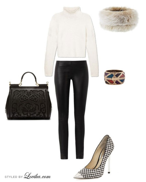 lovika winter outfit white sweater