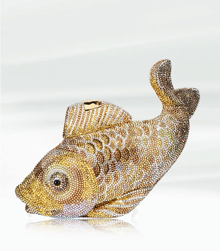 Judith Leiber Crystal-embellished Fish Evening Bag