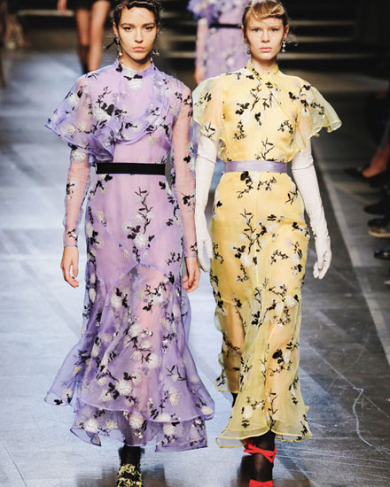 Runway It Report – Erdem floral dresses from Spring-Summer 2018 collection