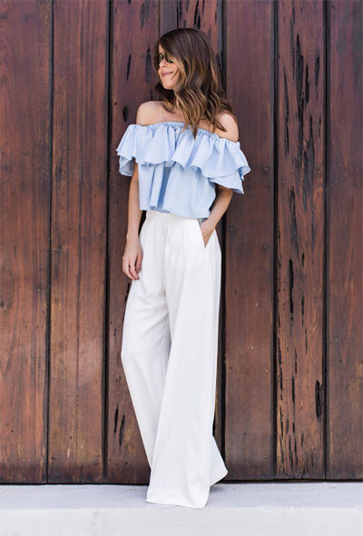 40 Amazing White Wide Leg Pants Outfits to Wear This Summer | Lovika