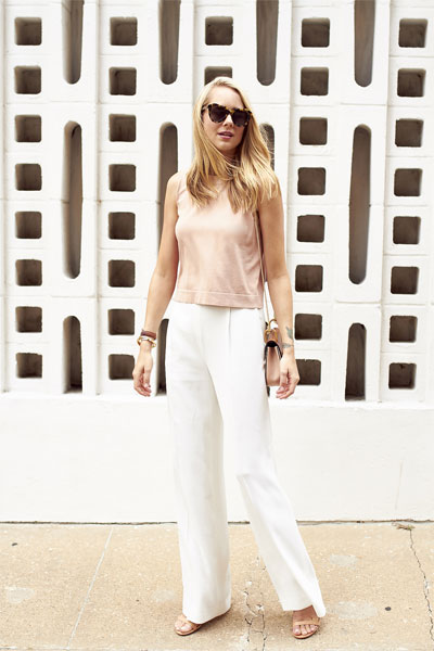HOW TO STYLE WIDE LEG WHITE TROUSERS