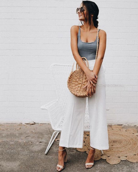 One Pant, 3 Looks - How to Wear the White Wide Leg Trouser  Wide leg pants  outfit, White wide leg trousers, Stylish summer outfits