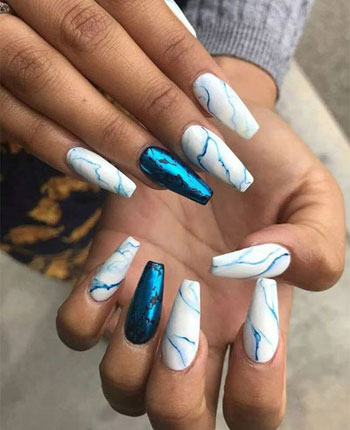 145 Beautiful Marble Nails to Copy Right Now | Lovika